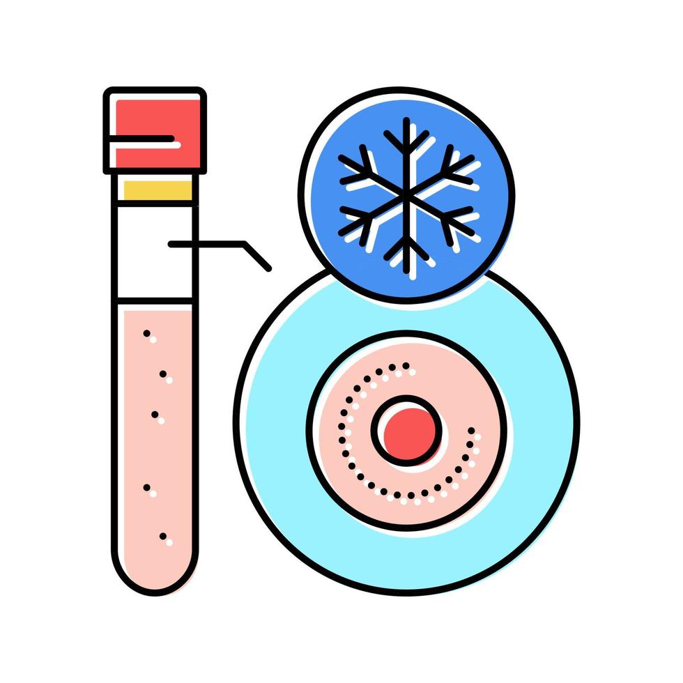 bevriezing embryo kleur pictogram vectorillustratie vector