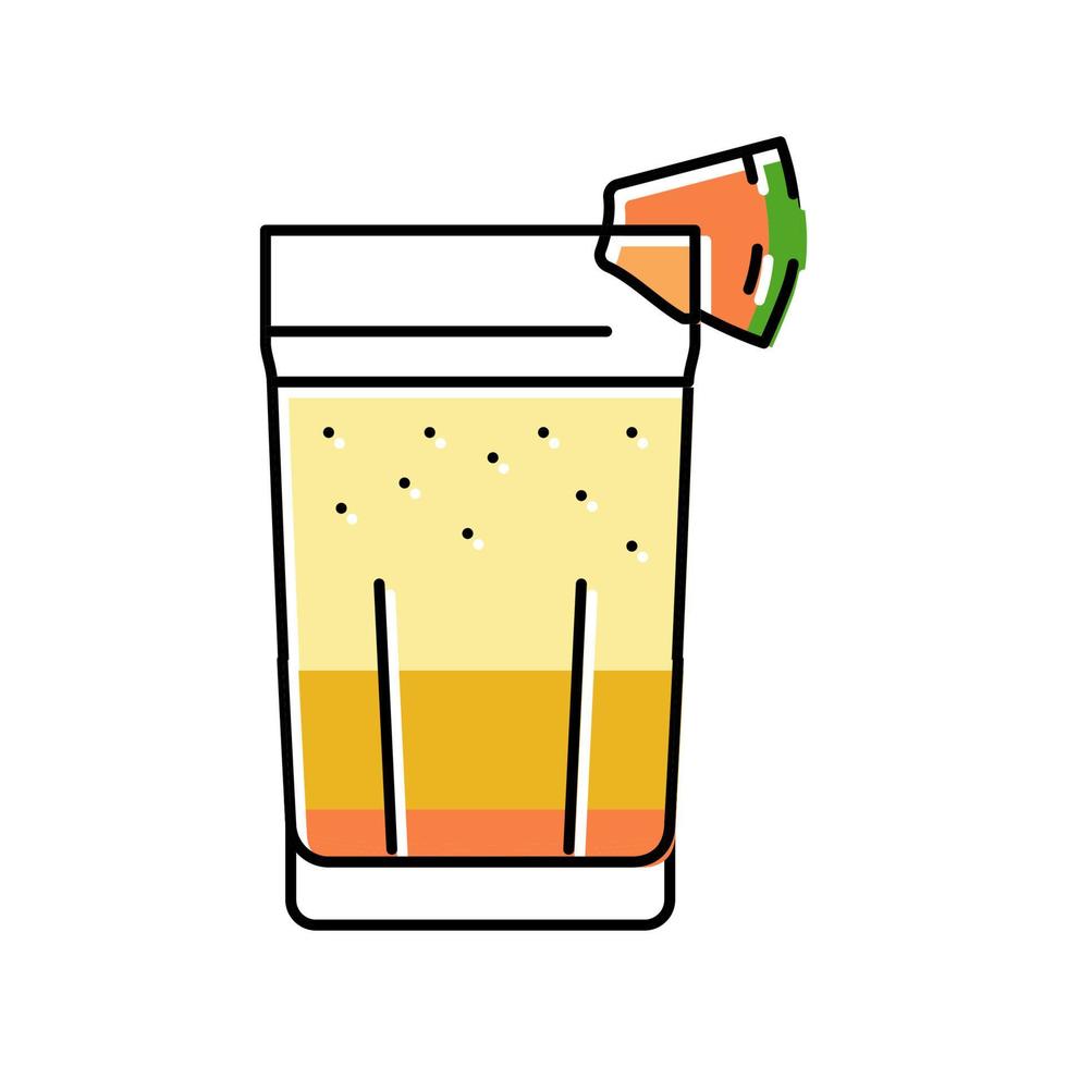 cocktail meloen kleur icoon vector illustratie
