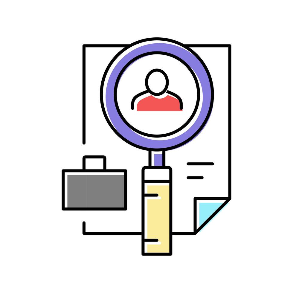 cv bevestiging kleur pictogram vectorillustratie vector