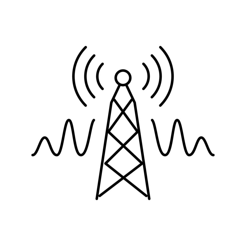 telecommunicatie service lijn pictogram vectorillustratie vector