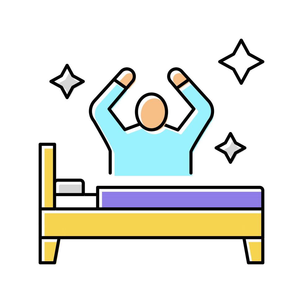 passief wakker blijven kleur pictogram vectorillustratie vector