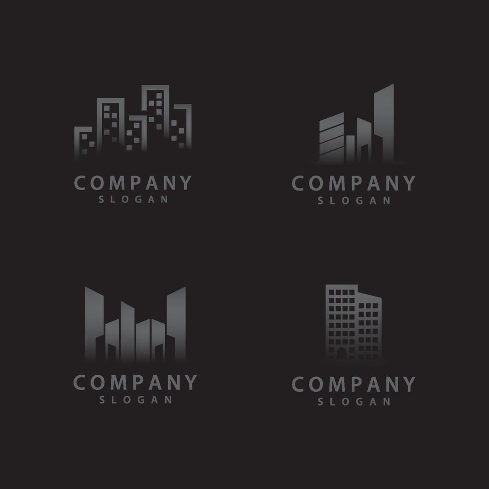 onroerend goed logo set vector