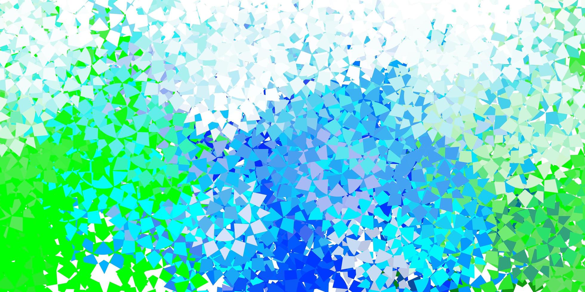 lichtblauwe vector sjabloon met kristallen, driehoeken.
