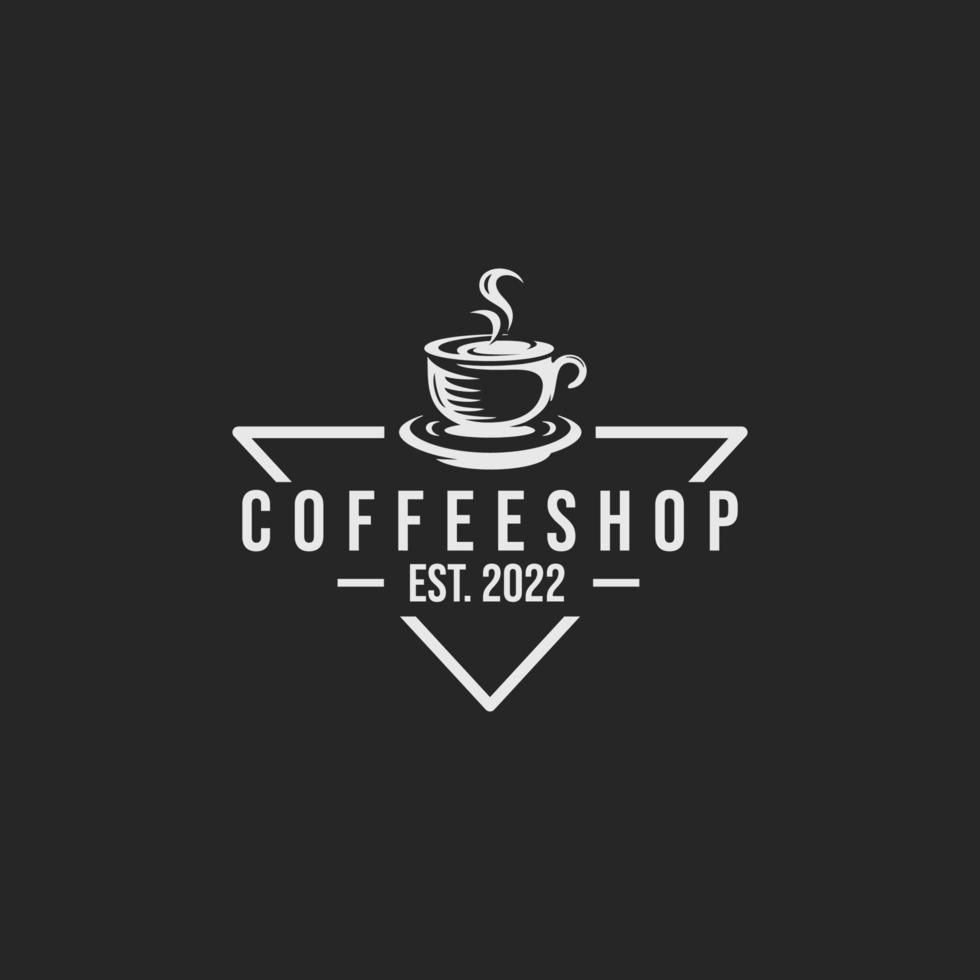 koffie winkel logo ontwerp vector