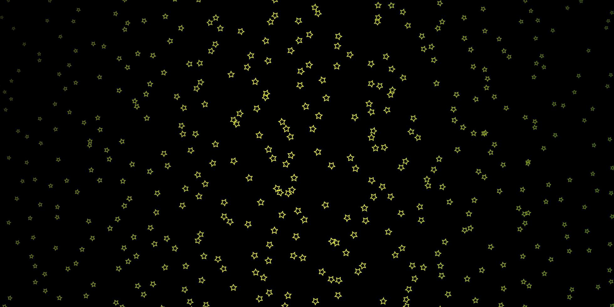 donkergroene vector achtergrond met kleurrijke sterren.