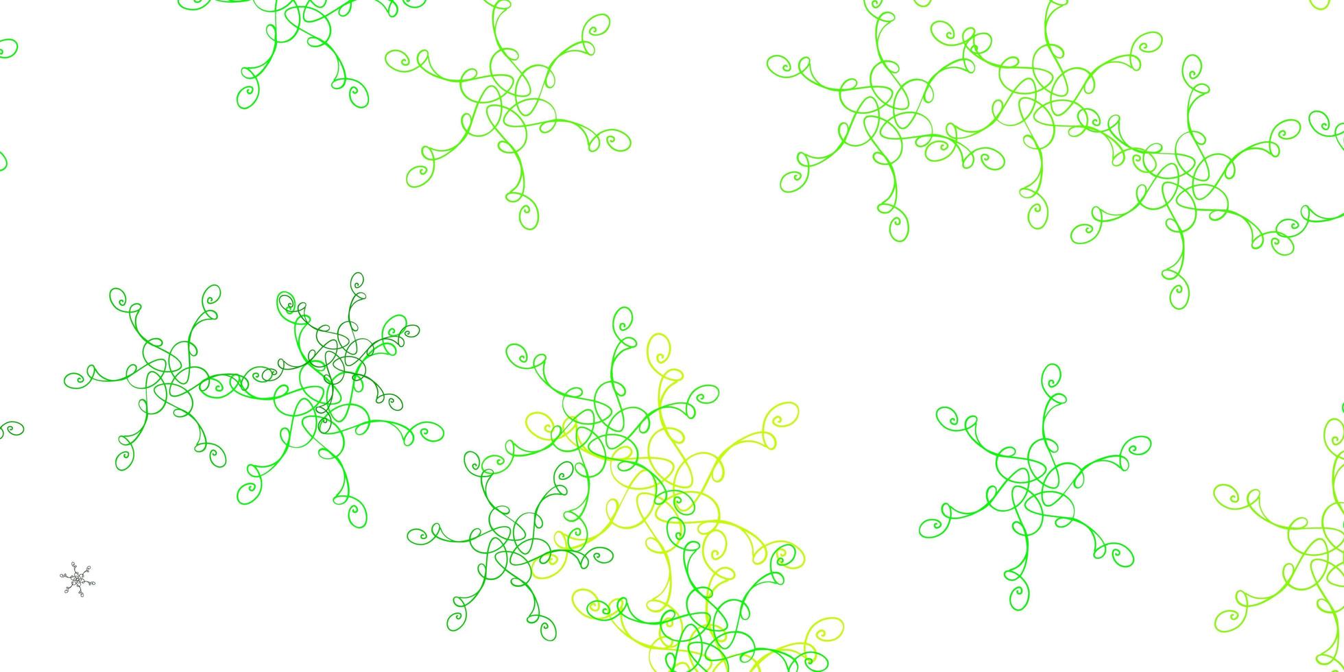 lichtgroene, gele vectortextuur met wrange lijnen. vector