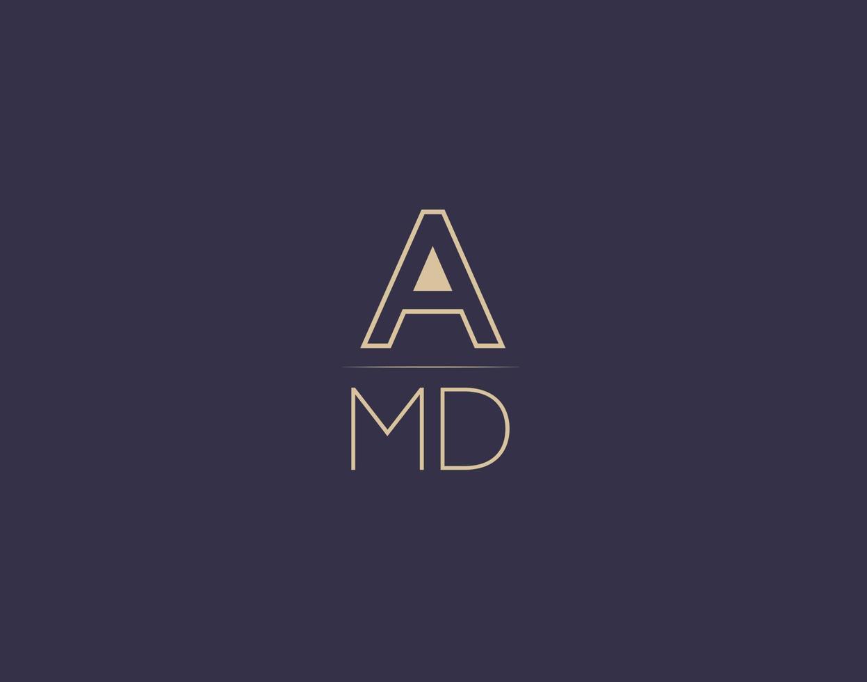 amd brief logo ontwerp modern minimalistische vector afbeeldingen