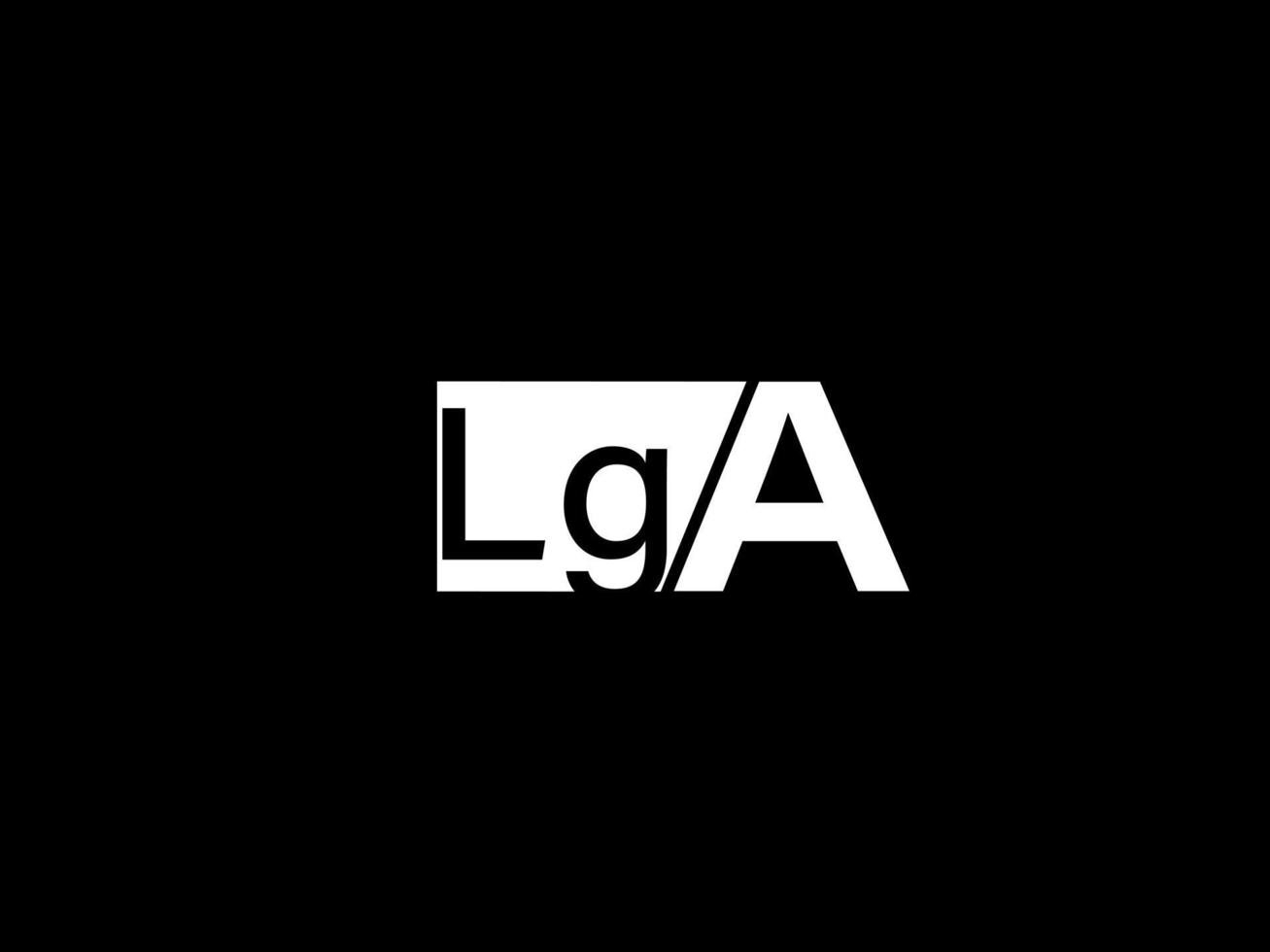 lga logo en grafiek ontwerp vector kunst, pictogrammen geïsoleerd Aan zwart achtergrond