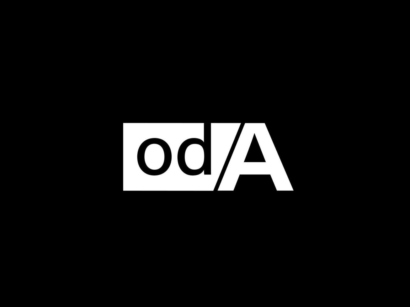 oda logo en grafiek ontwerp vector kunst, pictogrammen geïsoleerd Aan zwart achtergrond