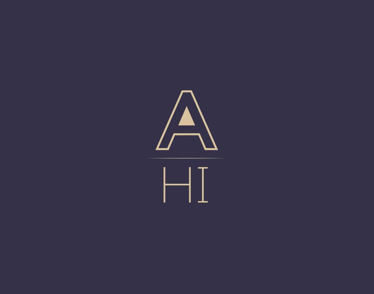 ahi brief logo ontwerp modern minimalistische vector afbeeldingen