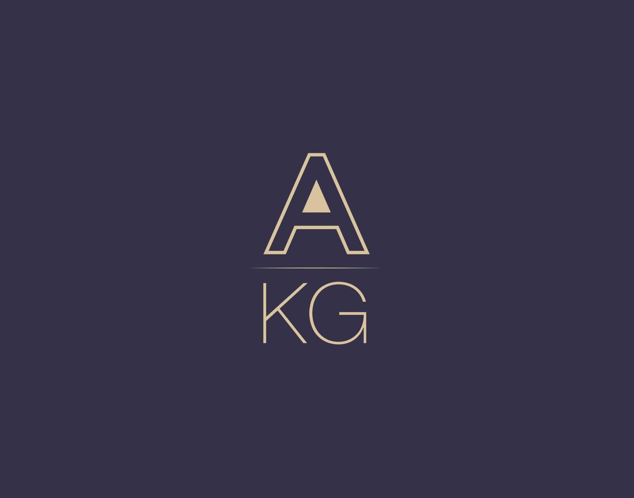 akg brief logo ontwerp modern minimalistische vector afbeeldingen