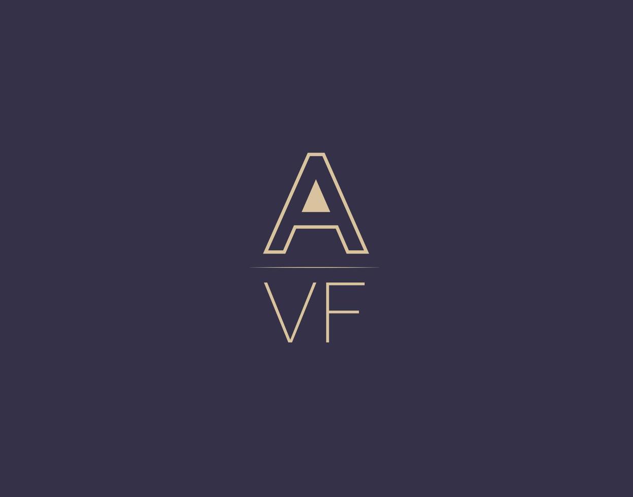 avf brief logo ontwerp modern minimalistische vector afbeeldingen