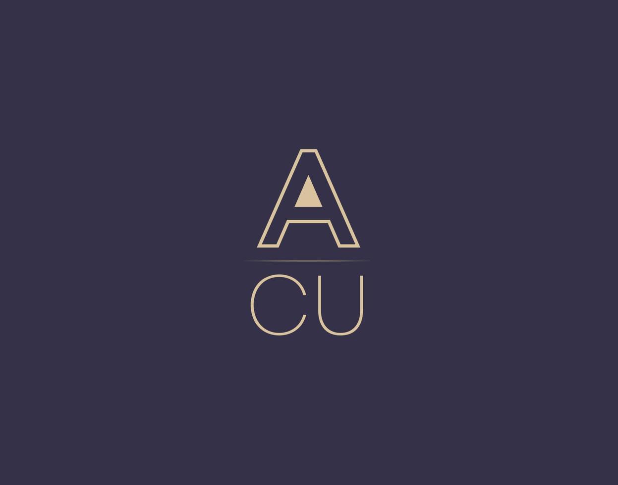 acu brief logo ontwerp modern minimalistische vector afbeeldingen