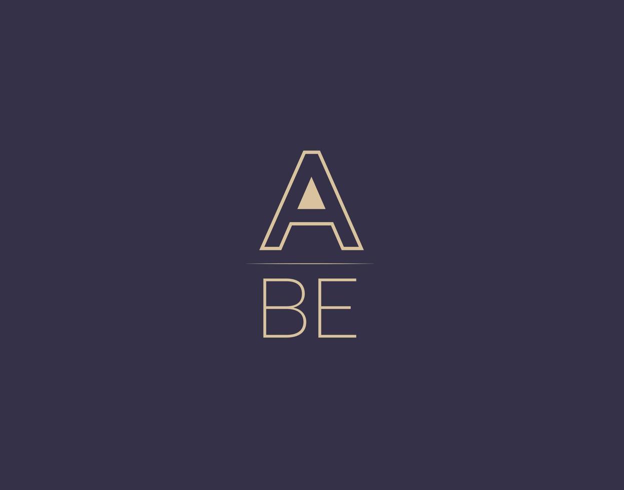 abe brief logo ontwerp modern minimalistische vector afbeeldingen