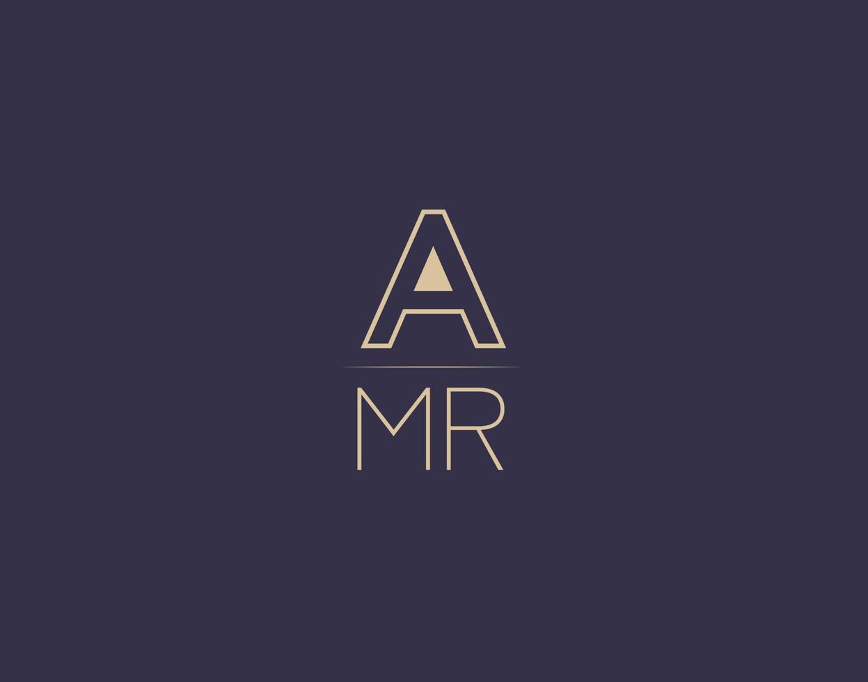 amr brief logo ontwerp modern minimalistische vector afbeeldingen