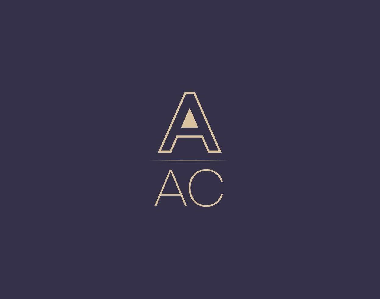 aac brief logo ontwerp modern minimalistische vector afbeeldingen