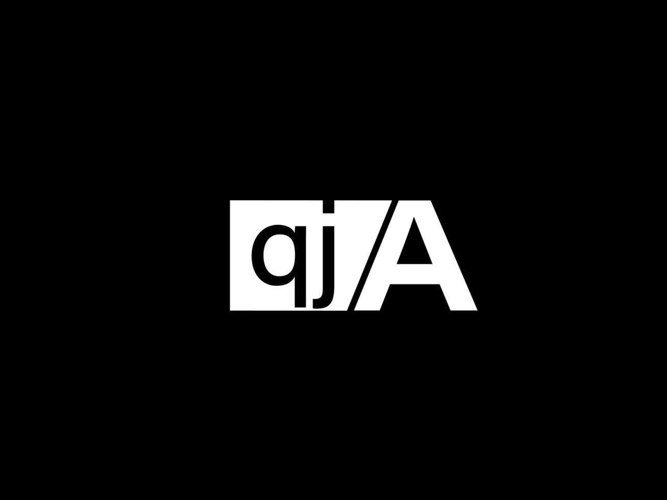 qja logo en grafiek ontwerp vector kunst, pictogrammen geïsoleerd Aan zwart achtergrond