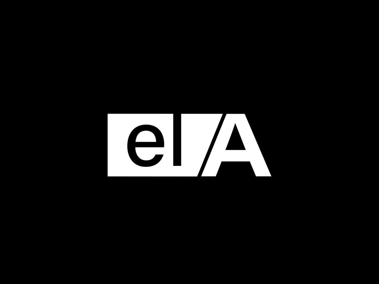 ela logo en grafiek ontwerp vector kunst, pictogrammen geïsoleerd Aan zwart achtergrond