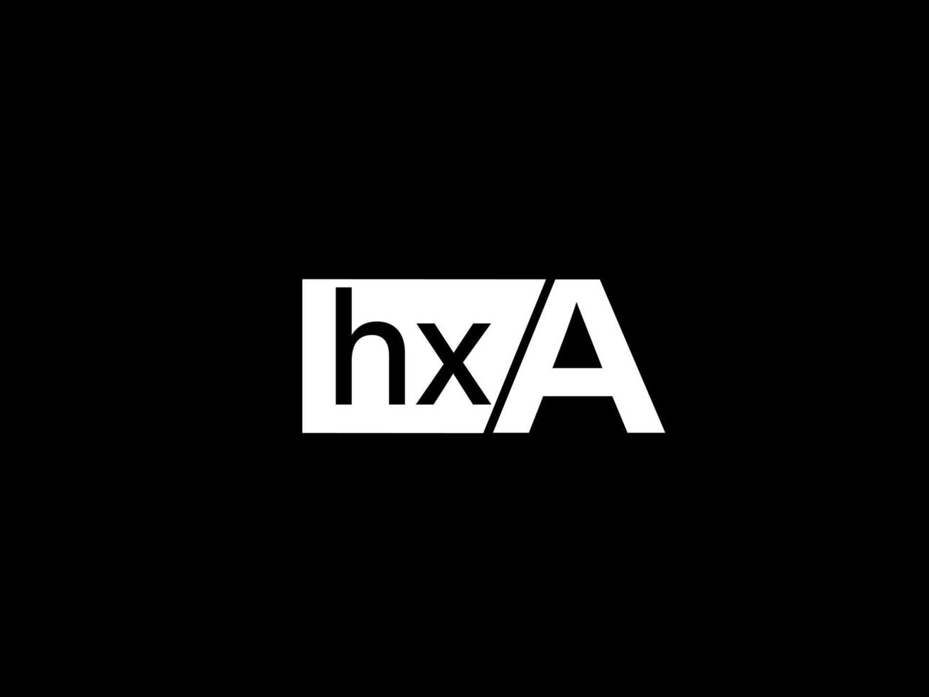 hxa logo en grafiek ontwerp vector kunst, pictogrammen geïsoleerd Aan zwart achtergrond