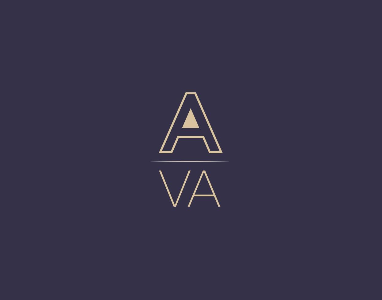 ava brief logo ontwerp modern minimalistische vector afbeeldingen