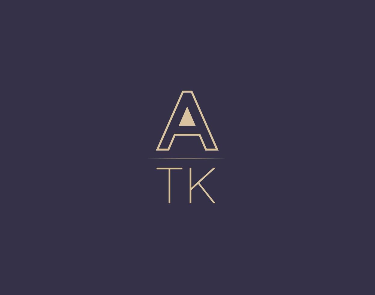 atk brief logo ontwerp modern minimalistische vector afbeeldingen