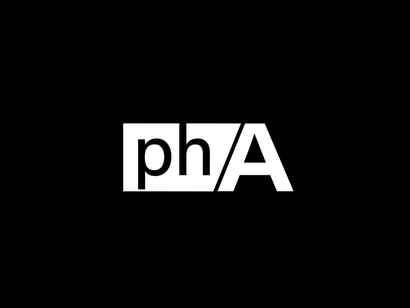 pha logo en grafiek ontwerp vector kunst, pictogrammen geïsoleerd Aan zwart achtergrond