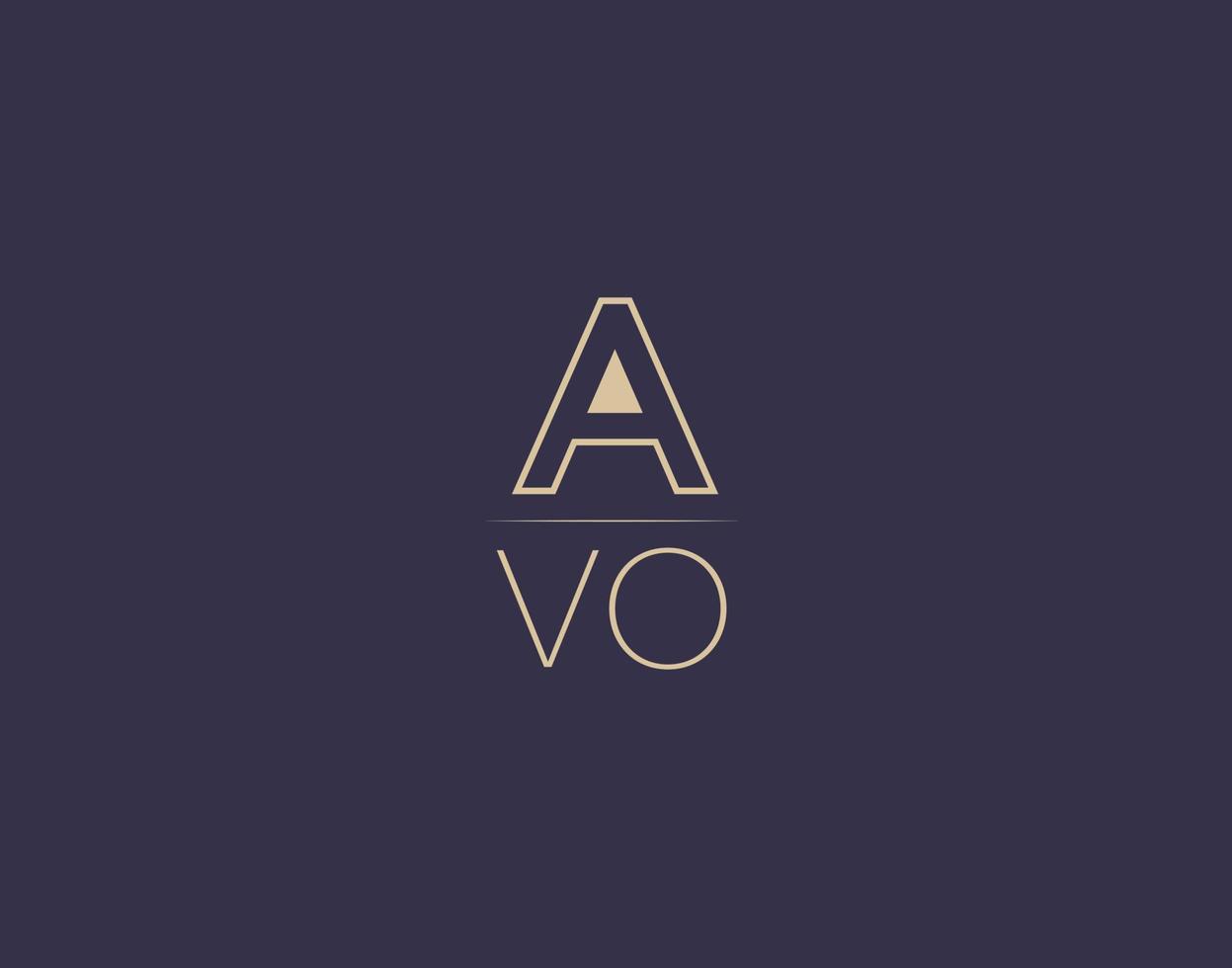 avo brief logo ontwerp modern minimalistische vector afbeeldingen