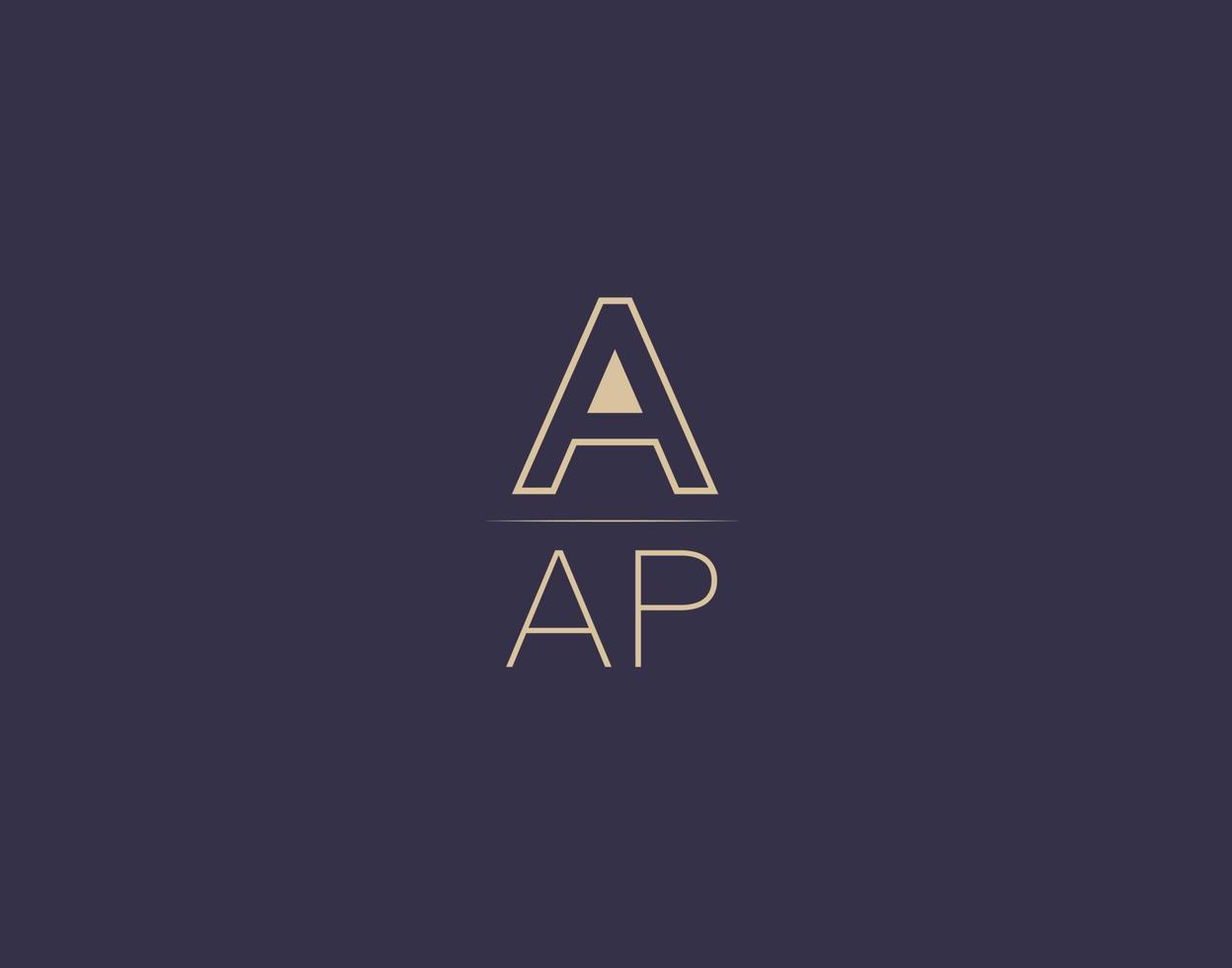 aap brief logo ontwerp modern minimalistische vector afbeeldingen