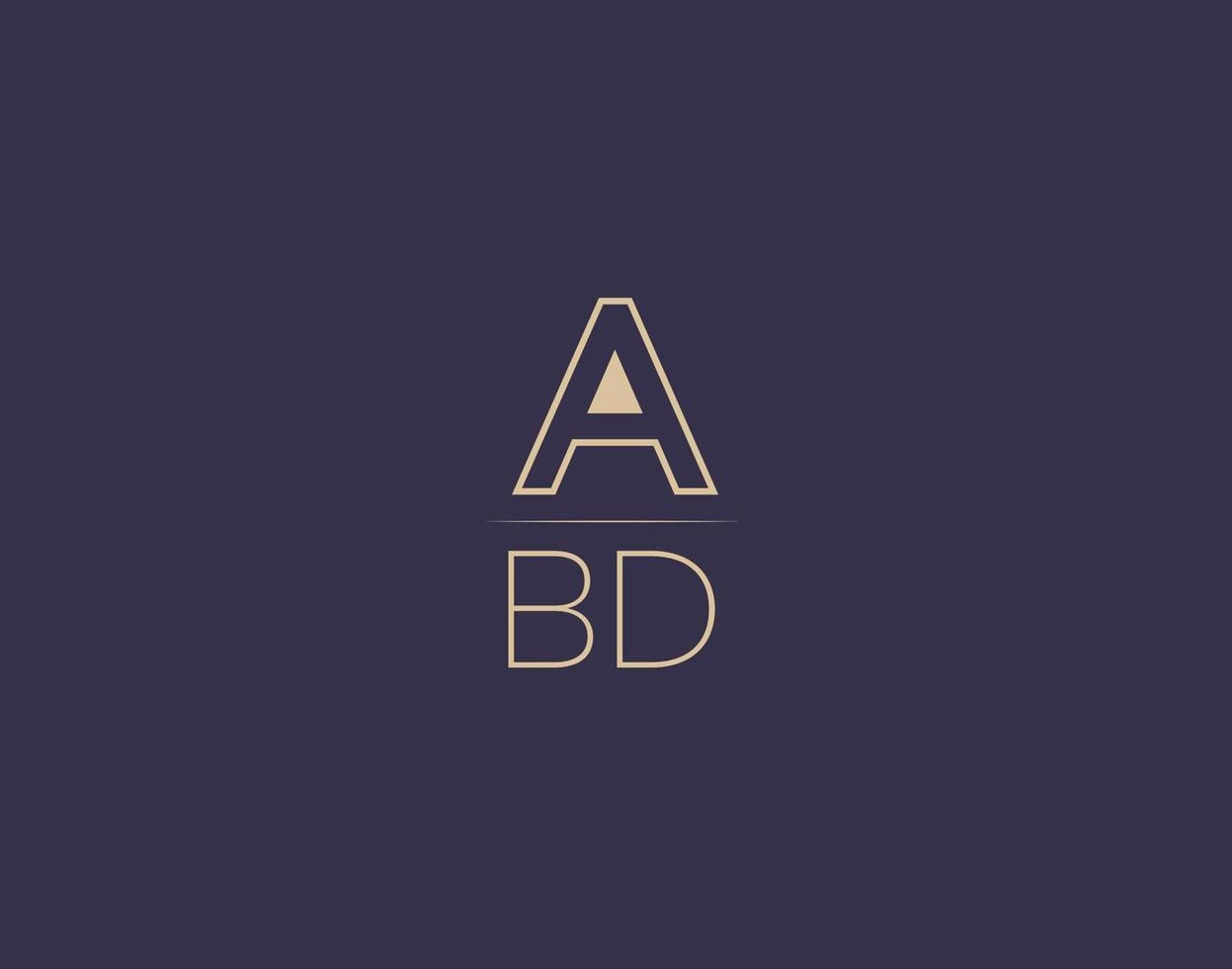 abd brief logo ontwerp modern minimalistische vector afbeeldingen