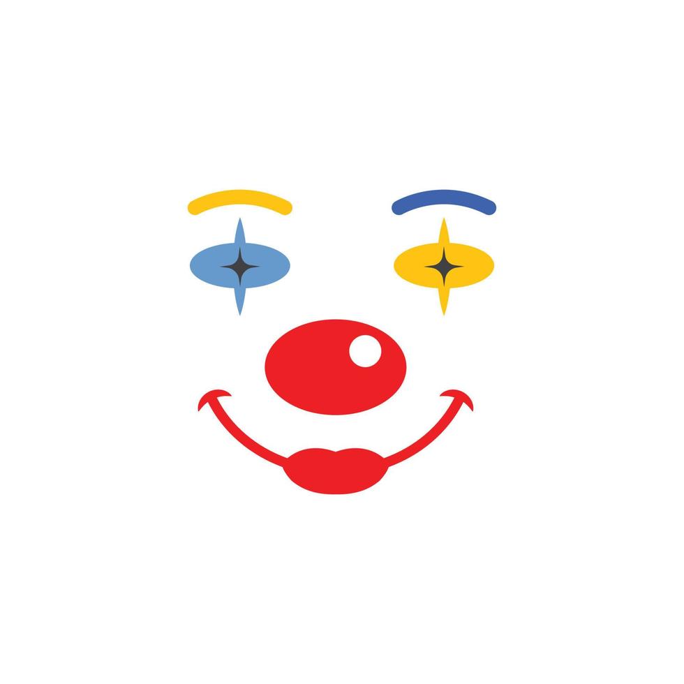 clown gezicht illustratie vector icoon ontwerp