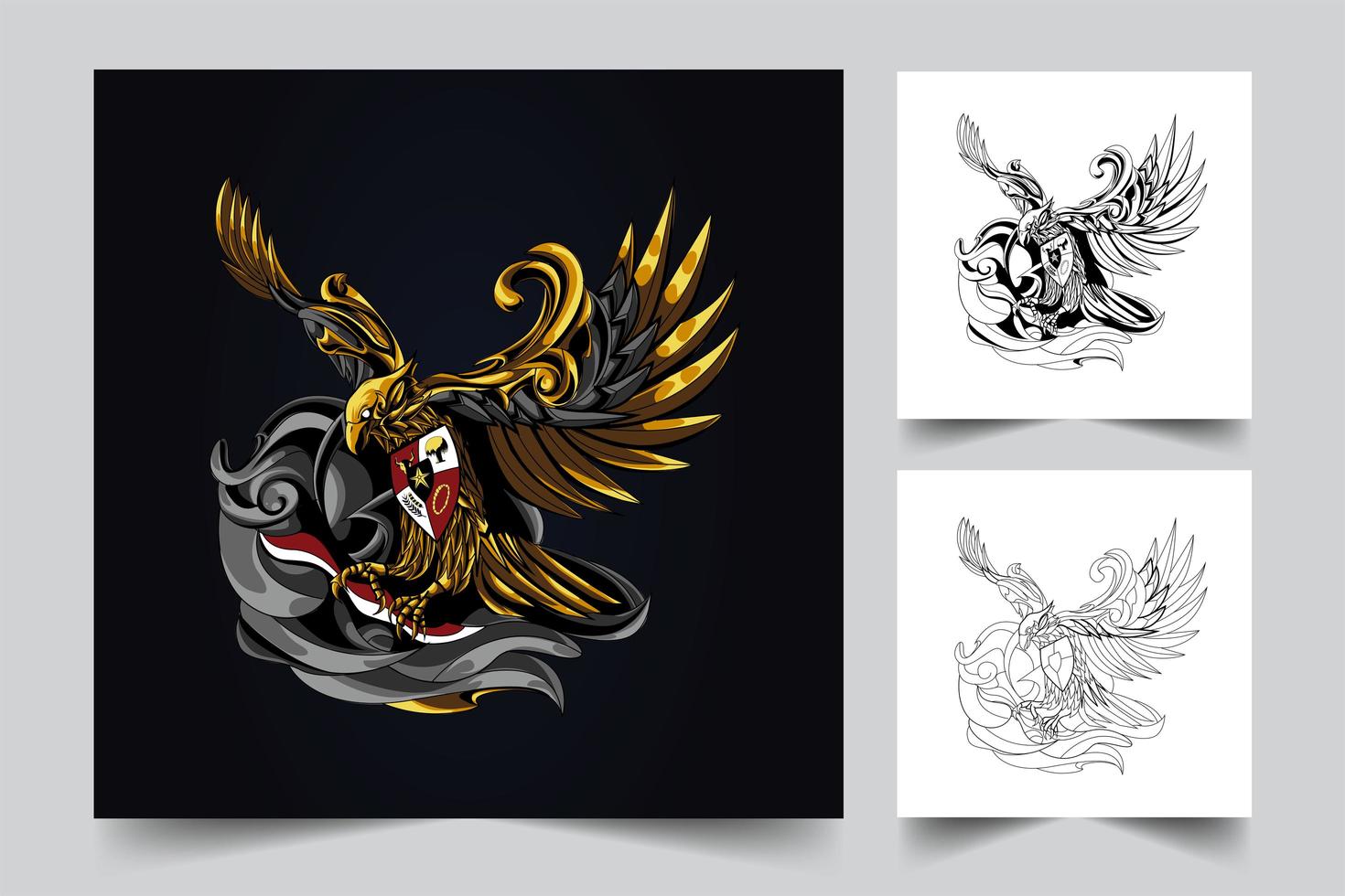 garuda indonesisch kunstwerk vector