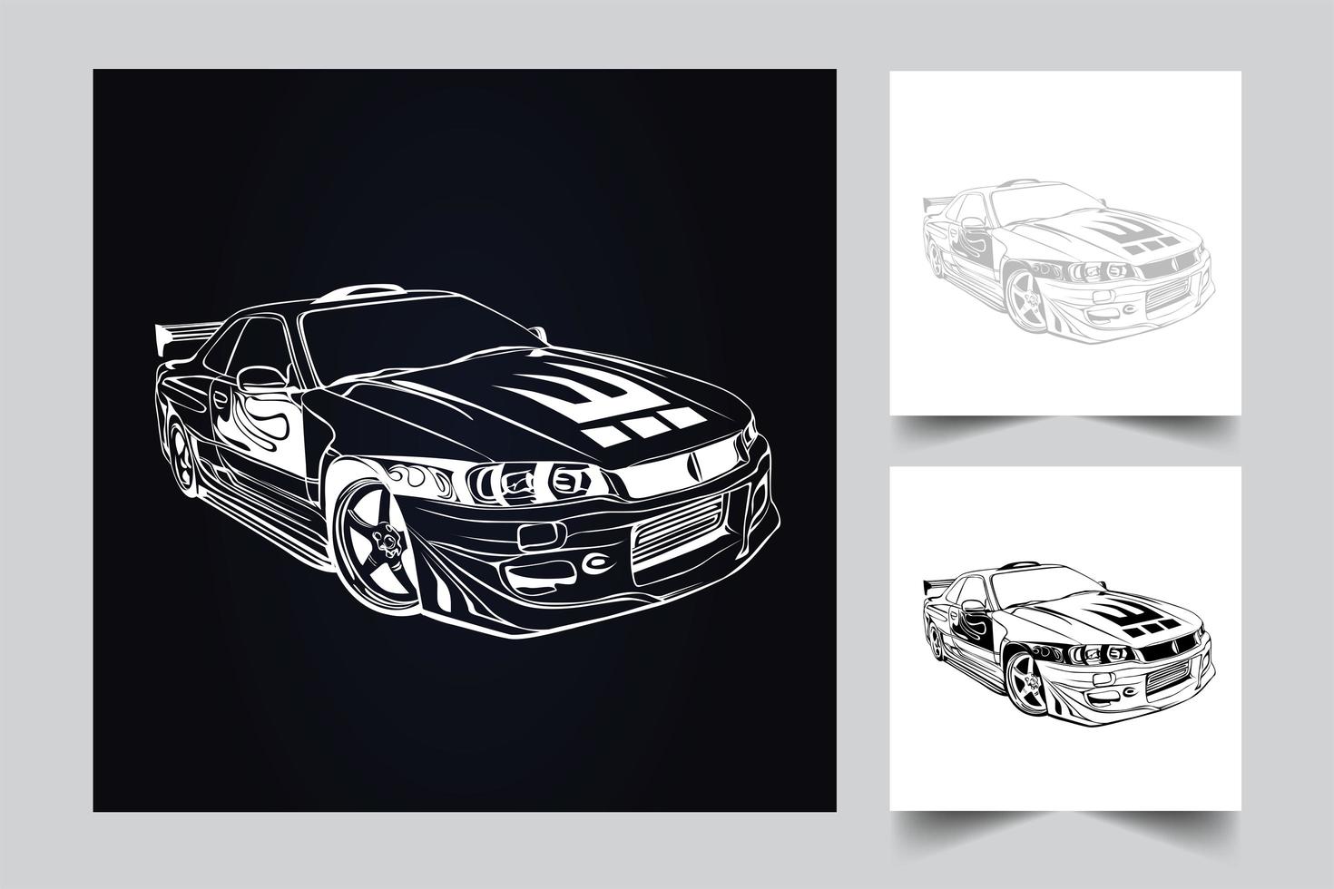 raceauto's illustraties illustratie vector