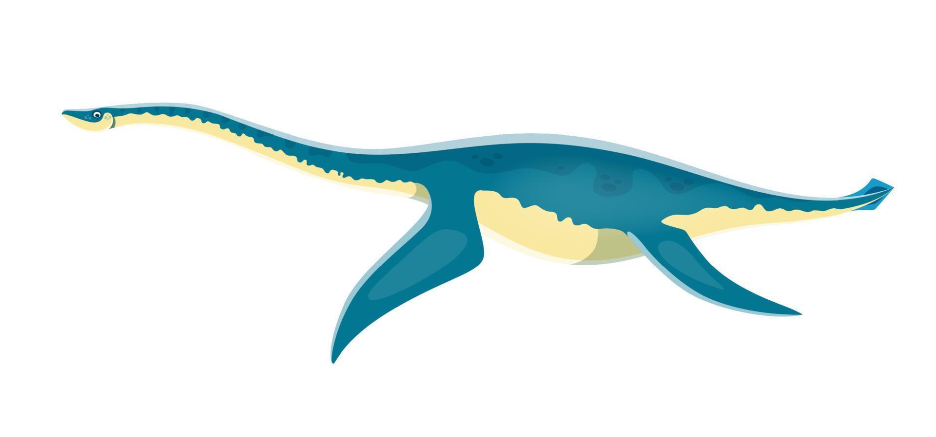 tekenfilm plesiosaurus dinosaurus grappig karakter vector