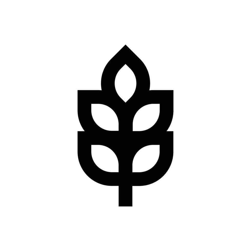 grijs granen pictogrammen reeks met rijst, tarwe, maïs, haver, haver, gerst tekens geïsoleerd Aan wit achtergrond. oren symbool van tarwe brood. boerderij tarwe symbool. vector