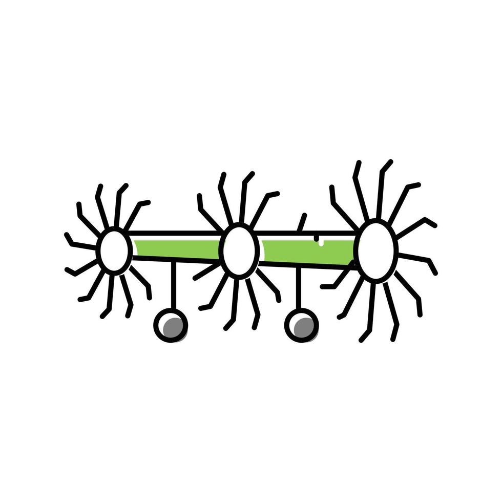 harken landbouwgrond apparatuur kleur pictogram vectorillustratie vector