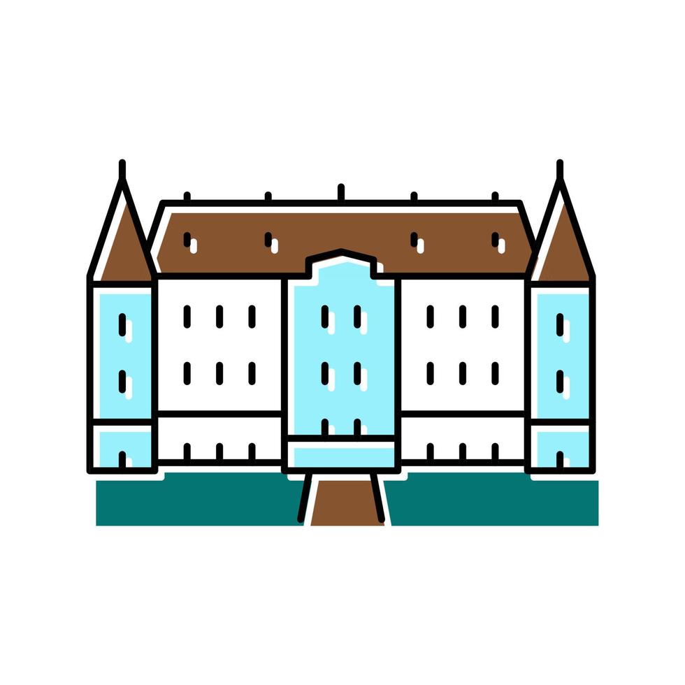 kasteel huis kleur pictogram vectorillustratie vector