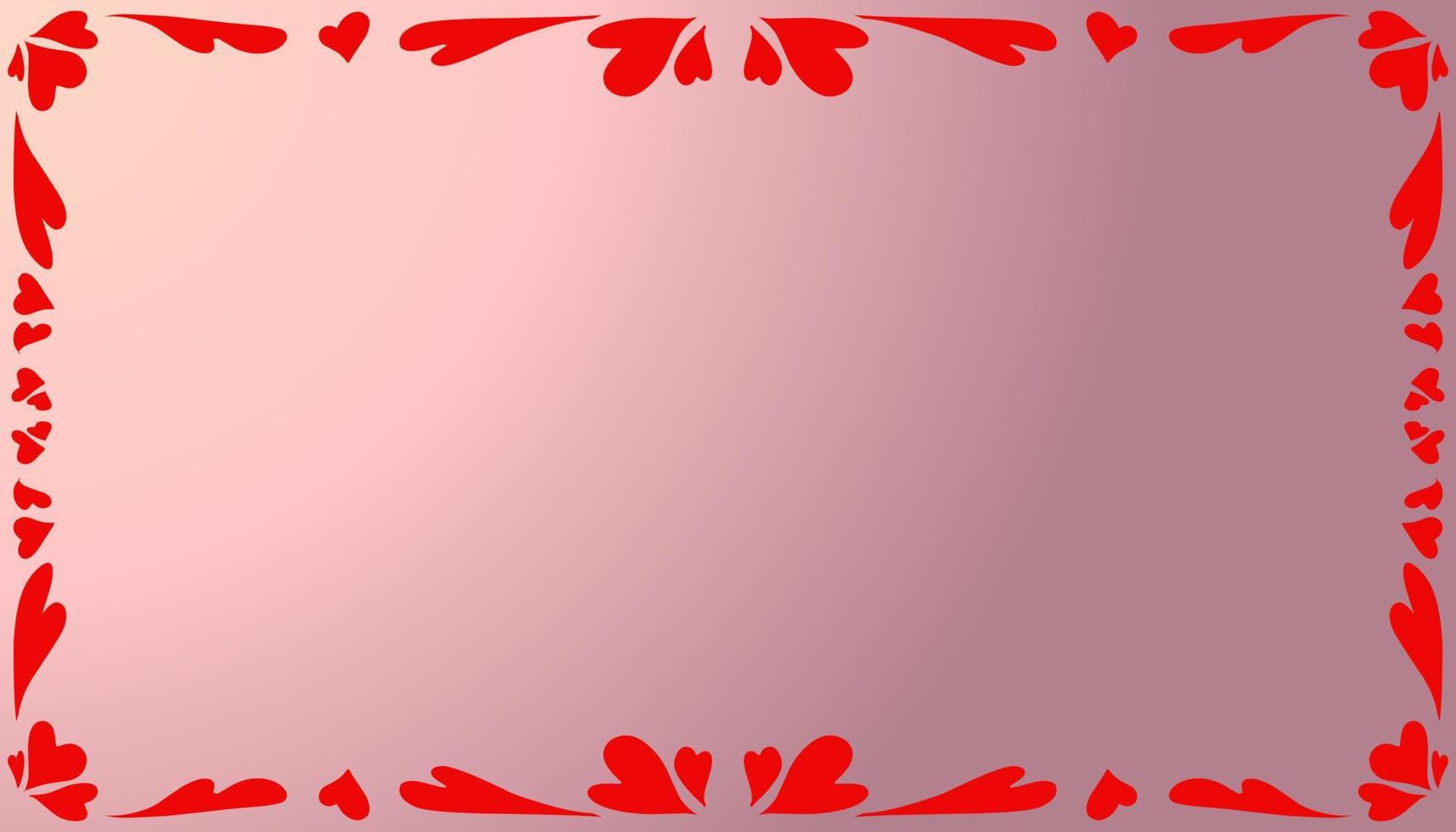 roze abstract achtergrond met een rood liefde vorm kader vector