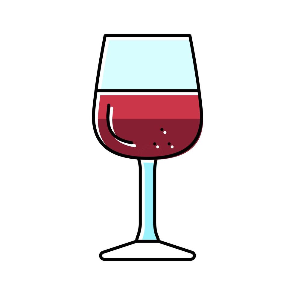 wijn drank drinken kleur icoon vector illustratie
