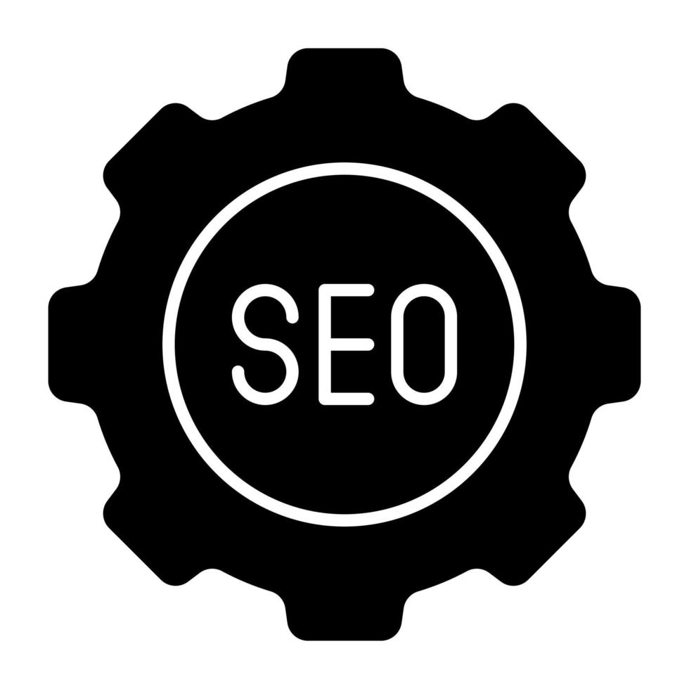 bewerkbare ontwerp icoon van seo instelling vector