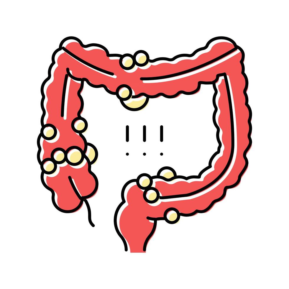ziekte van Crohn kleur pictogram vectorillustratie vector