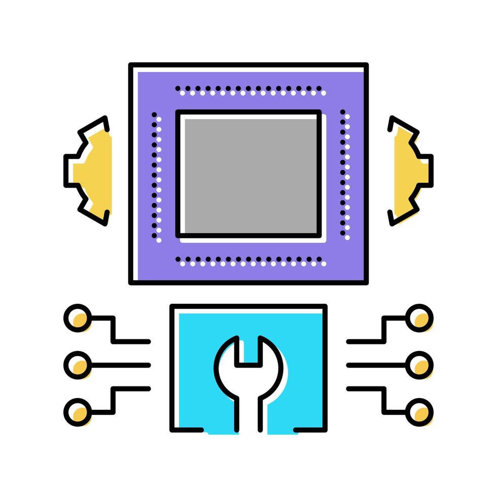 engineering systeem kleur pictogram vectorillustratie vector