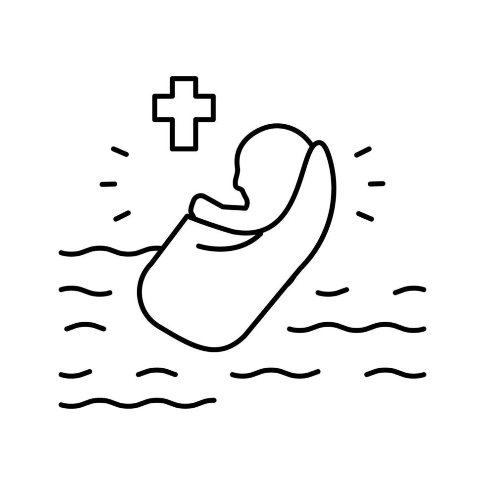 doopsel christendom lijn pictogram vectorillustratie vector
