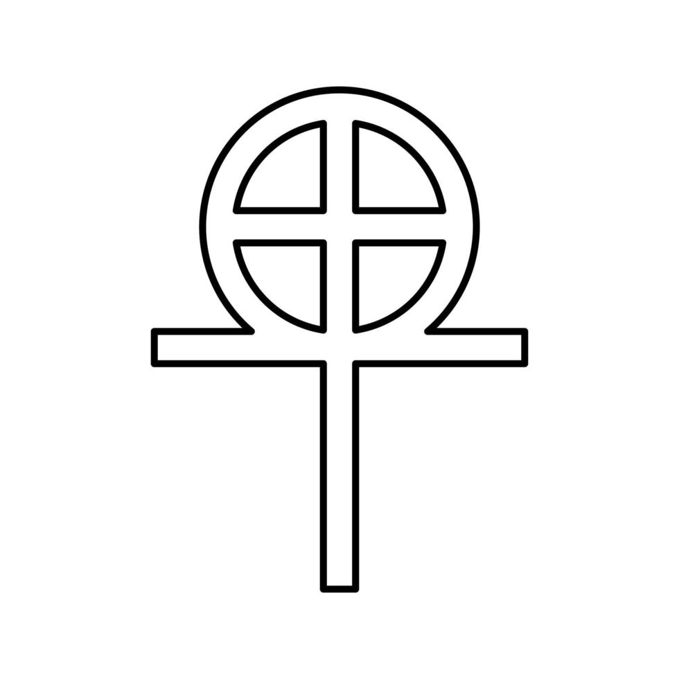 gnosticisme religie lijn icoon vector illustratie