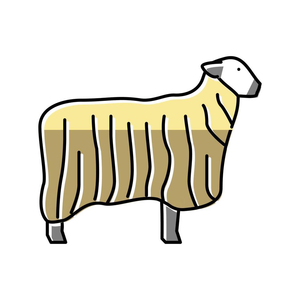 13 teeswater schapen kleur pictogram vectorillustratie vector