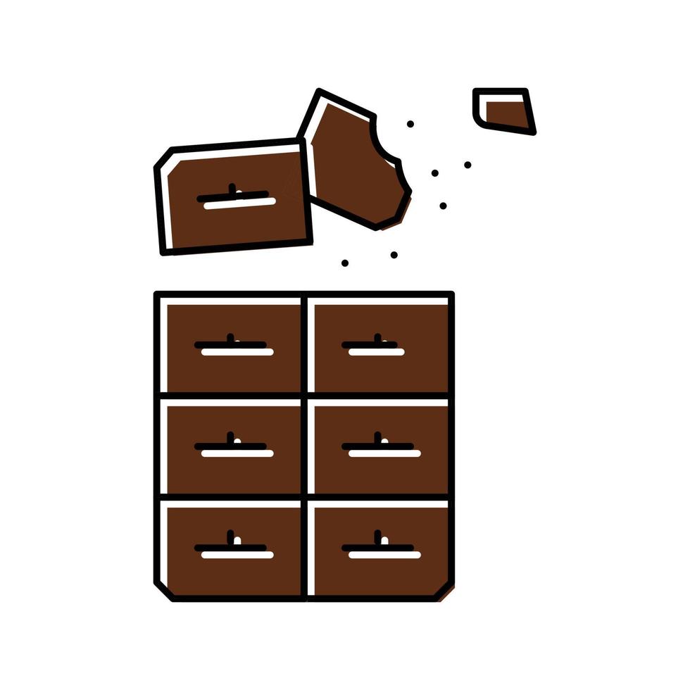 donkere chocolade kleur pictogram vectorillustratie vector