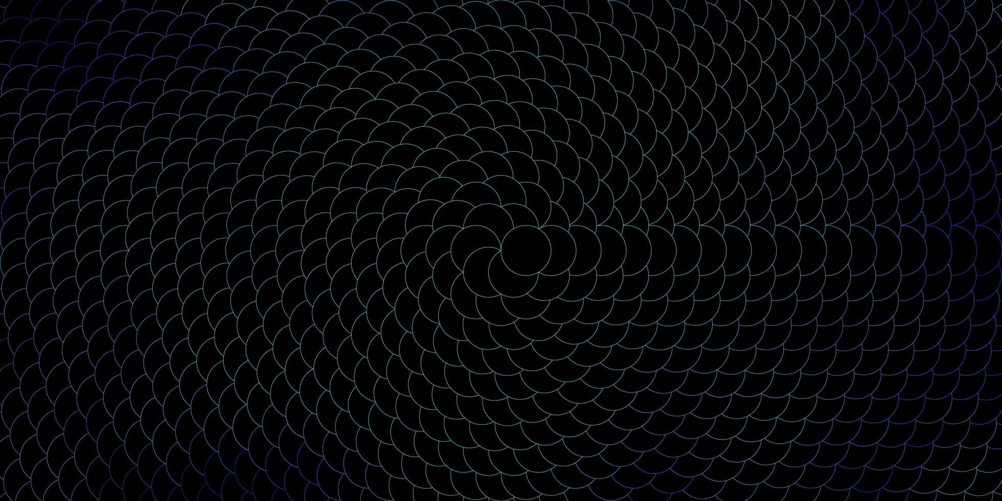 donkerblauwe vectorachtergrond met cirkels. vector