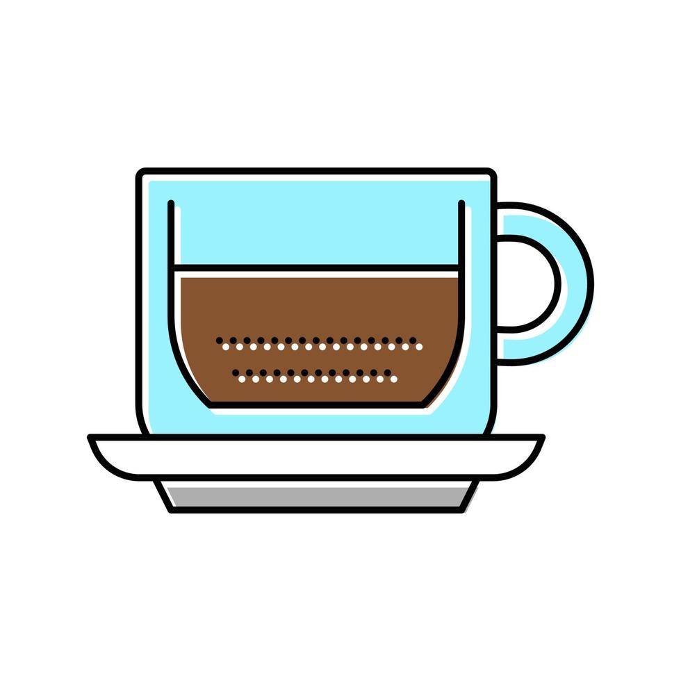 espresso koffie kleur pictogram vectorillustratie vector