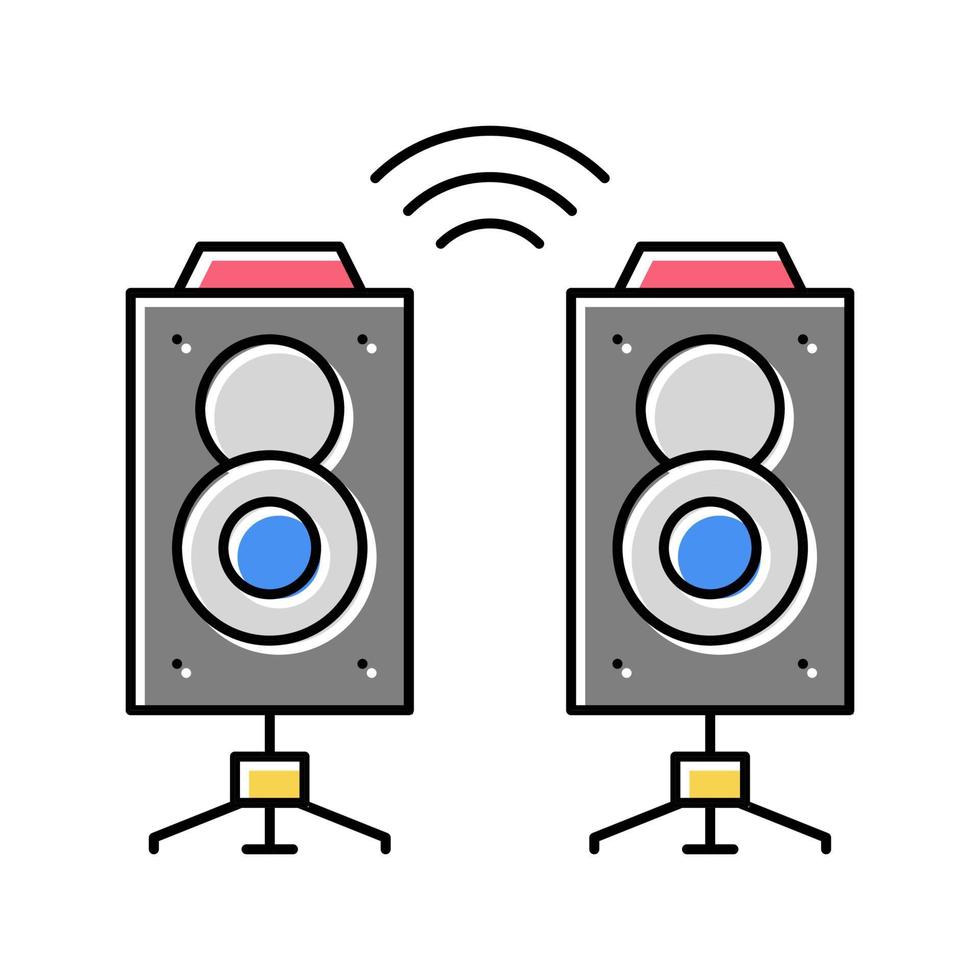 dynamisch op het podium spelen muziek kleur pictogram vectorillustratie vector