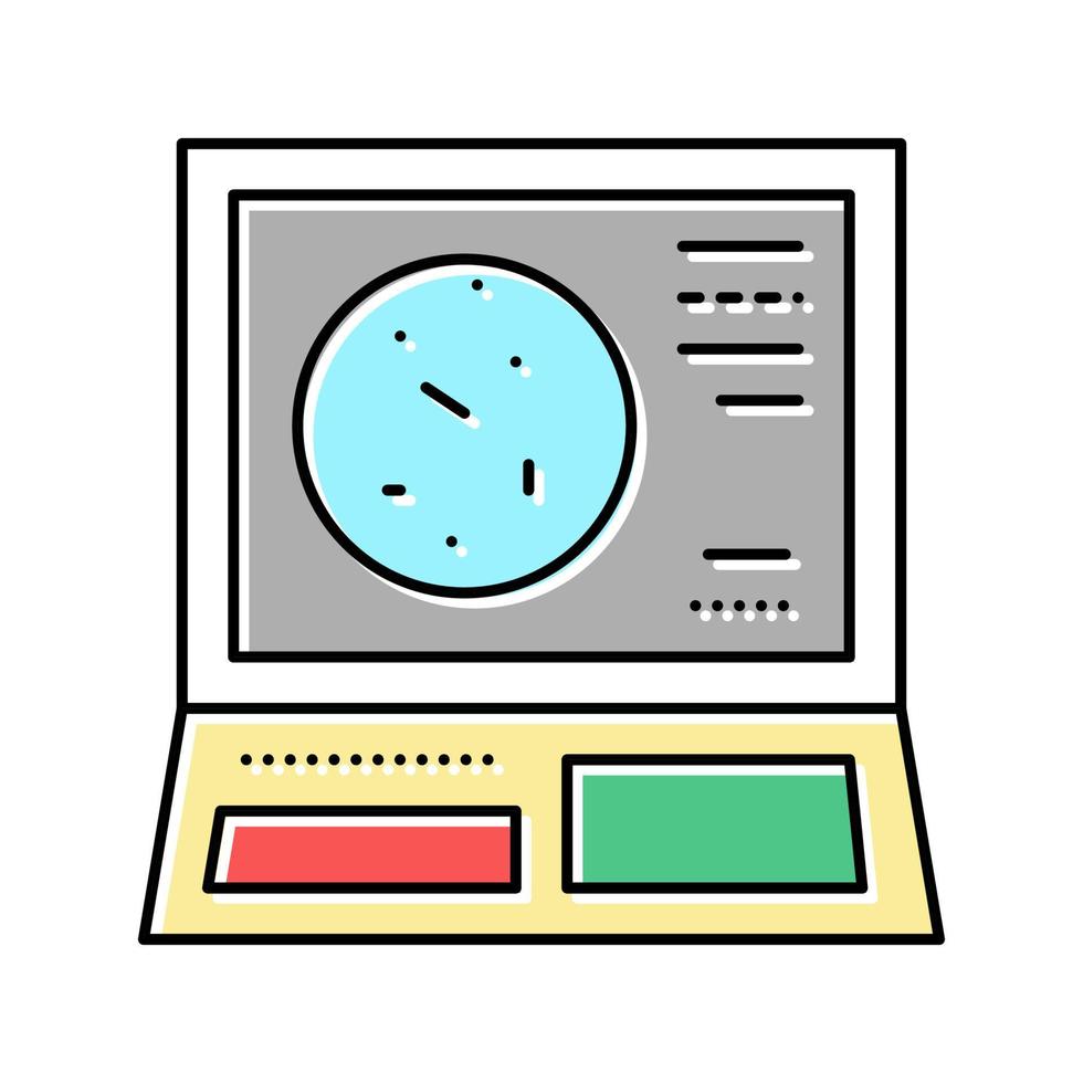 radar systeem kleur pictogram vectorillustratie vector