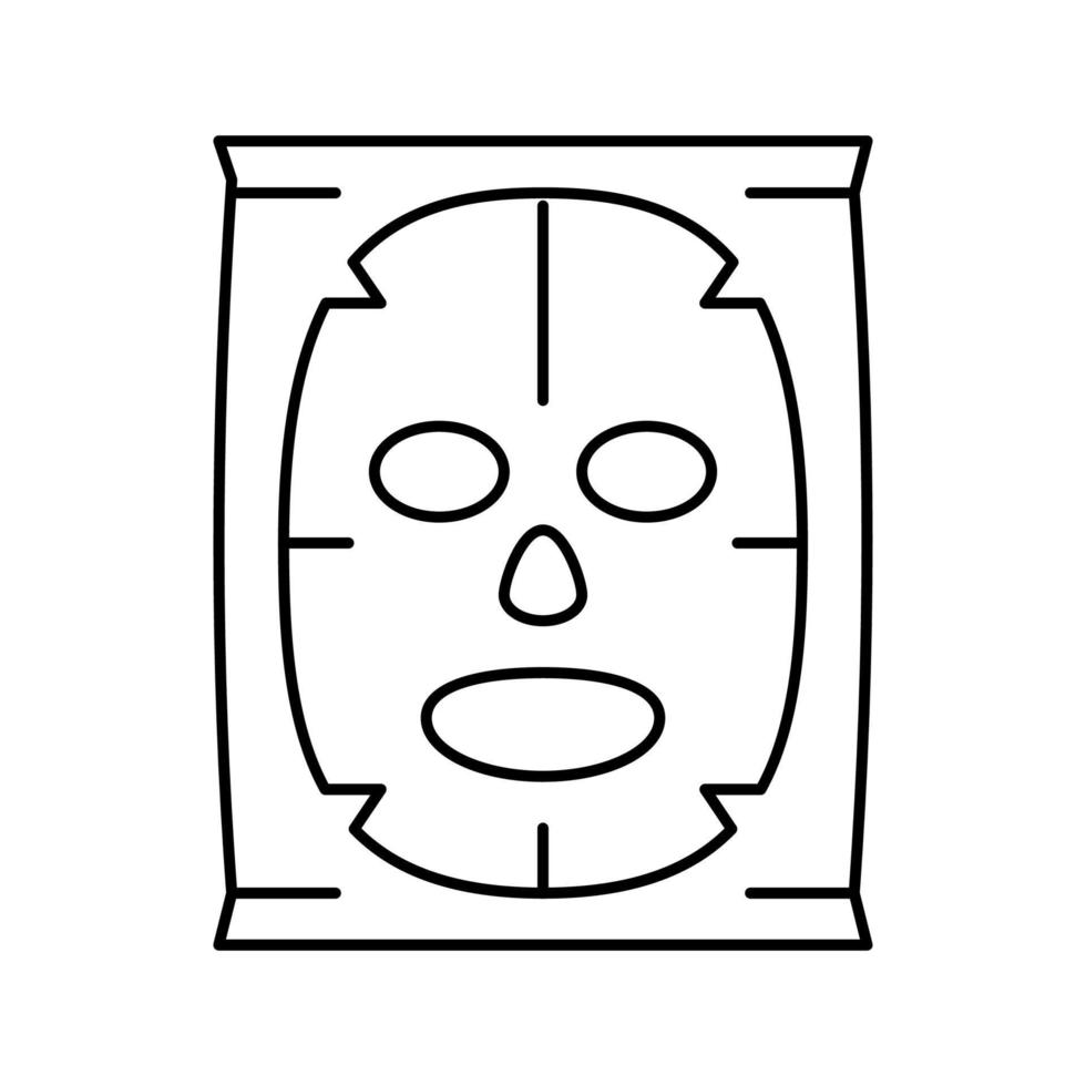 gezichtsmasker schoonheid accessoire lijn pictogram vectorillustratie vector